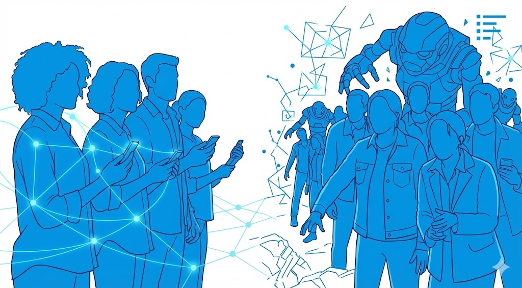 Illustration zum Thema globale Zusammenarbeit